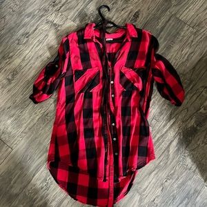 Plaid t-shirt dress